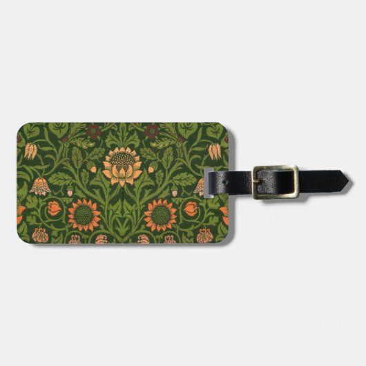 William Morris Violet en Columbine Art Rug Bagagelabel (Voorkant horizontaal)