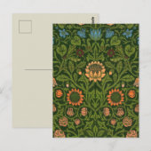 William Morris Violet en Columbine Art Rug Briefkaart (Voorkant / Achterkant)