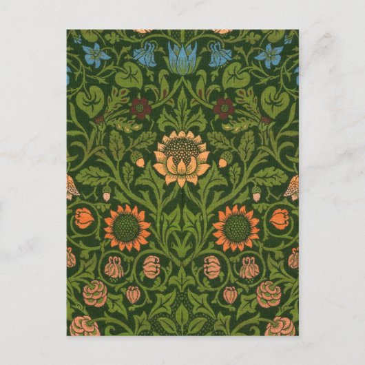 William Morris Violet en Columbine Art Rug Briefkaart (Voorkant)