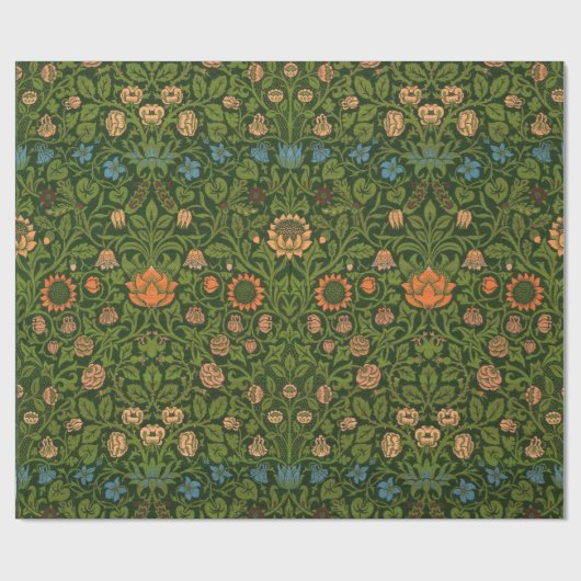 William Morris Violet en Columbine Art Rug Cadeaupapier (Vlak)