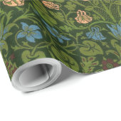 William Morris Violet en Columbine Art Rug Cadeaupapier (Rol Hoek)