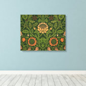 William Morris Violet en Columbine Art Rug Canvas Afdruk (Insitu (Houten vloer))