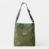 William Morris Violet en Columbine Art Rug Crossbody Tas (Achterkant)