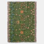 William Morris Violet en Columbine Art Rug Deken (Voorkant Verticaal)