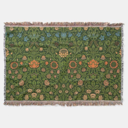 William Morris Violet en Columbine Art Rug Deken (Voorkant)