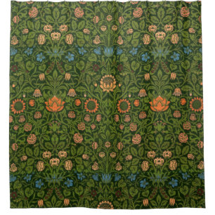 William Morris Violet en Columbine Art Rug Douchegordijn