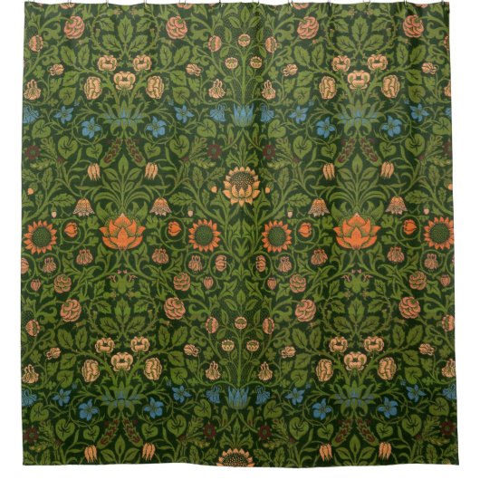 William Morris Violet en Columbine Art Rug Douchegordijn (Voorkant)