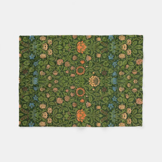 William Morris Violet en Columbine Art Rug Fleece Deken (Voorkant (Horizontaal))
