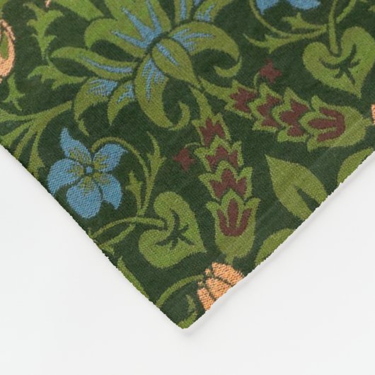 William Morris Violet en Columbine Art Rug Fleece Deken (Hoek)