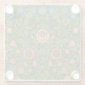 William Morris Violet en Columbine Art Rug Glazen Onderzetter (Achterkant)