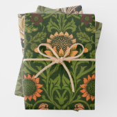 William Morris Violet en Columbine Art Rug Inpakpapier Vel (In situ)