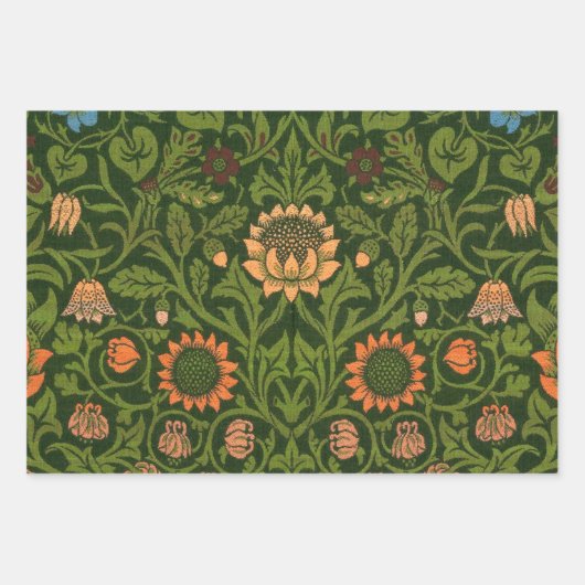 William Morris Violet en Columbine Art Rug Inpakpapier Vel (Voorkant)