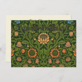 William Morris Violet en Columbine Art Rug Kaart (Voorkant / Achterkant)