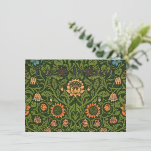 William Morris Violet en Columbine Art Rug Kaart (Staand voorkant)