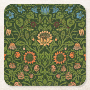 William Morris Violet en Columbine Art Rug Kartonnen Onderzetters