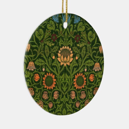 William Morris Violet en Columbine Art Rug Keramisch Ornament (Rechts)