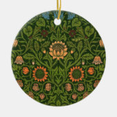 William Morris Violet en Columbine Art Rug Keramisch Ornament (Voorkant)