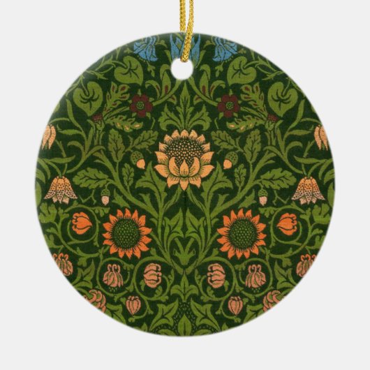 William Morris Violet en Columbine Art Rug Keramisch Ornament (Voorkant)