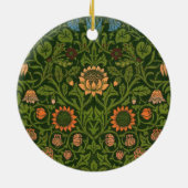 William Morris Violet en Columbine Art Rug Keramisch Ornament (Achterkant)