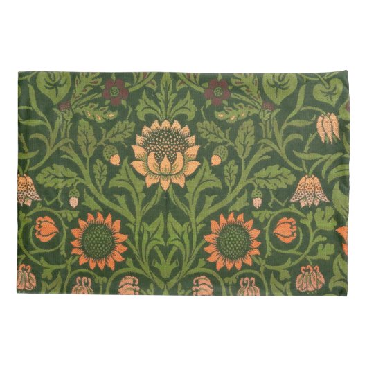 William Morris Violet en Columbine Art Rug Kussensloop (Achterkant)