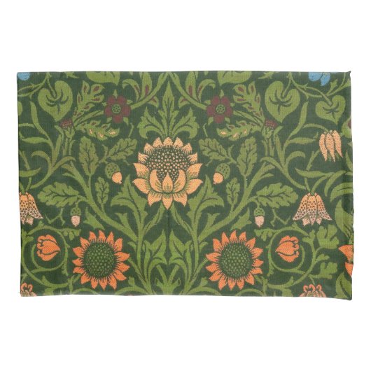 William Morris Violet en Columbine Art Rug Kussensloop (Voorkant)