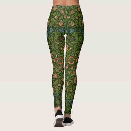 William Morris Violet en Columbine Art Rug Leggings (Achterkant)