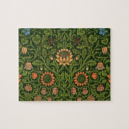 William Morris Violet en Columbine Art Rug Legpuzzel (Horizontaal)