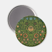 William Morris Violet en Columbine Art Rug Magneet (Voorkant / Achterkant)