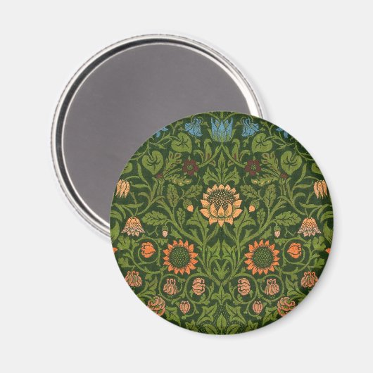 William Morris Violet en Columbine Art Rug Magneet (Voorkant / Achterkant)