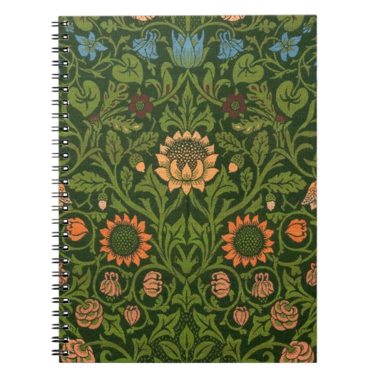 William Morris Violet en Columbine Art Rug Notitieboek (Voorkant)