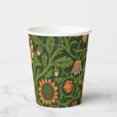 William Morris Violet en Columbine Art Rug Papieren Bekers (Achterkant)