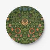 William Morris Violet en Columbine Art Rug Papieren Bordje (Voorkant)