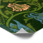 William Morris Violet en Columbine Art Rug Poster (Hoek)