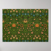 William Morris Violet en Columbine Art Rug Poster (Voorkant)