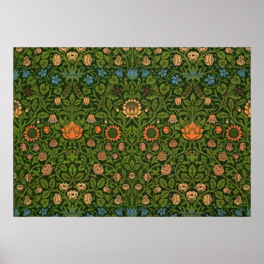 William Morris Violet en Columbine Art Rug Poster (Voorkant)