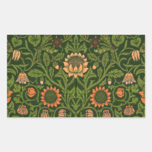 William Morris Violet en Columbine Art Rug Rechthoekige Sticker