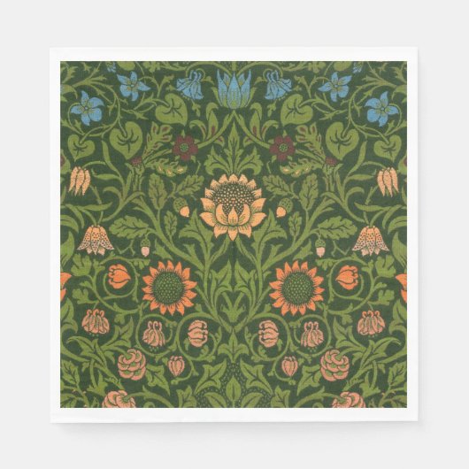 William Morris Violet en Columbine Art Rug Servet (Voorkant)