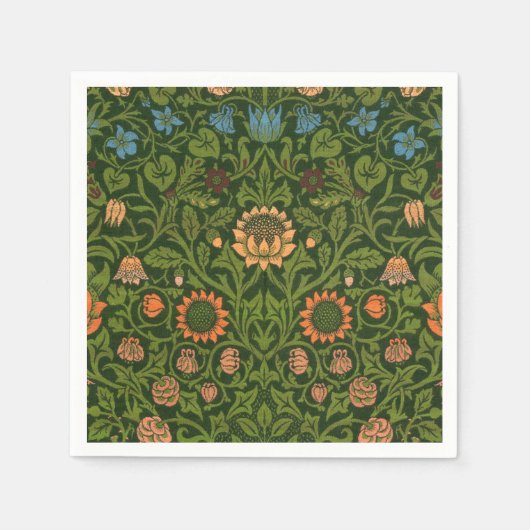 William Morris Violet en Columbine Art Rug Servetten (Voorkant)