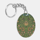 William Morris Violet en Columbine Art Rug Sleutelhanger (Voorkant Links)