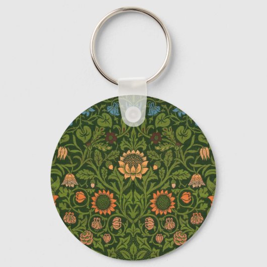 William Morris Violet en Columbine Art Rug Sleutelhanger (Voorkant)