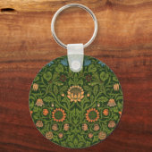 William Morris Violet en Columbine Art Rug Sleutelhanger (Voorkant)