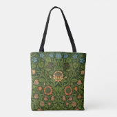 William Morris Violet en Columbine Art Rug Tote Bag (Achterkant)