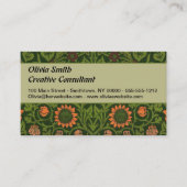 William Morris Violet en Columbine Art Rug Visitekaartje (Voorkant)