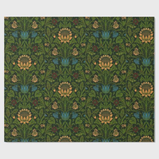  William Morris Violet en Columbine Cadeaupapier (Vlak)