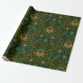 William Morris Violet en Columbine Cadeaupapier (Uitgerold)