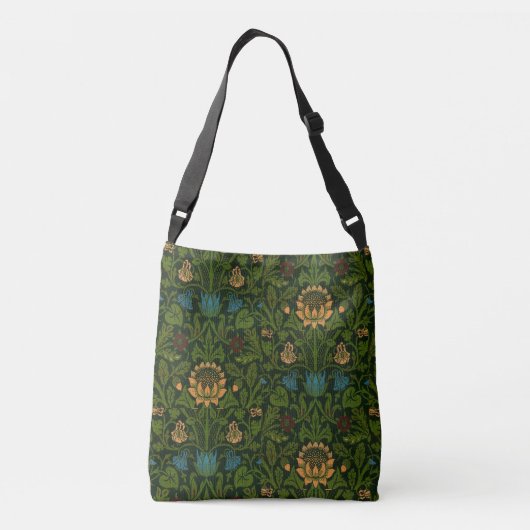  William Morris Violet en Columbine Crossbody Tas (Achterkant)
