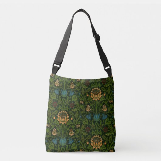 William Morris Violet en Columbine Crossbody Tas (Voorkant)