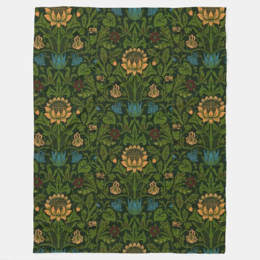  William Morris Violet en Columbine Fleece Deken (Voorkant)