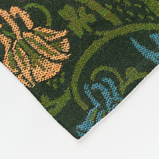  William Morris Violet en Columbine Fleece Deken (Hoek)