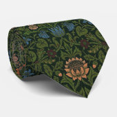 William Morris Violet en Columbine Flower Stropdas (Opgerold)